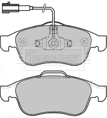 BORG & BECK Комплект тормозных колодок, дисковый тормоз BBP2245